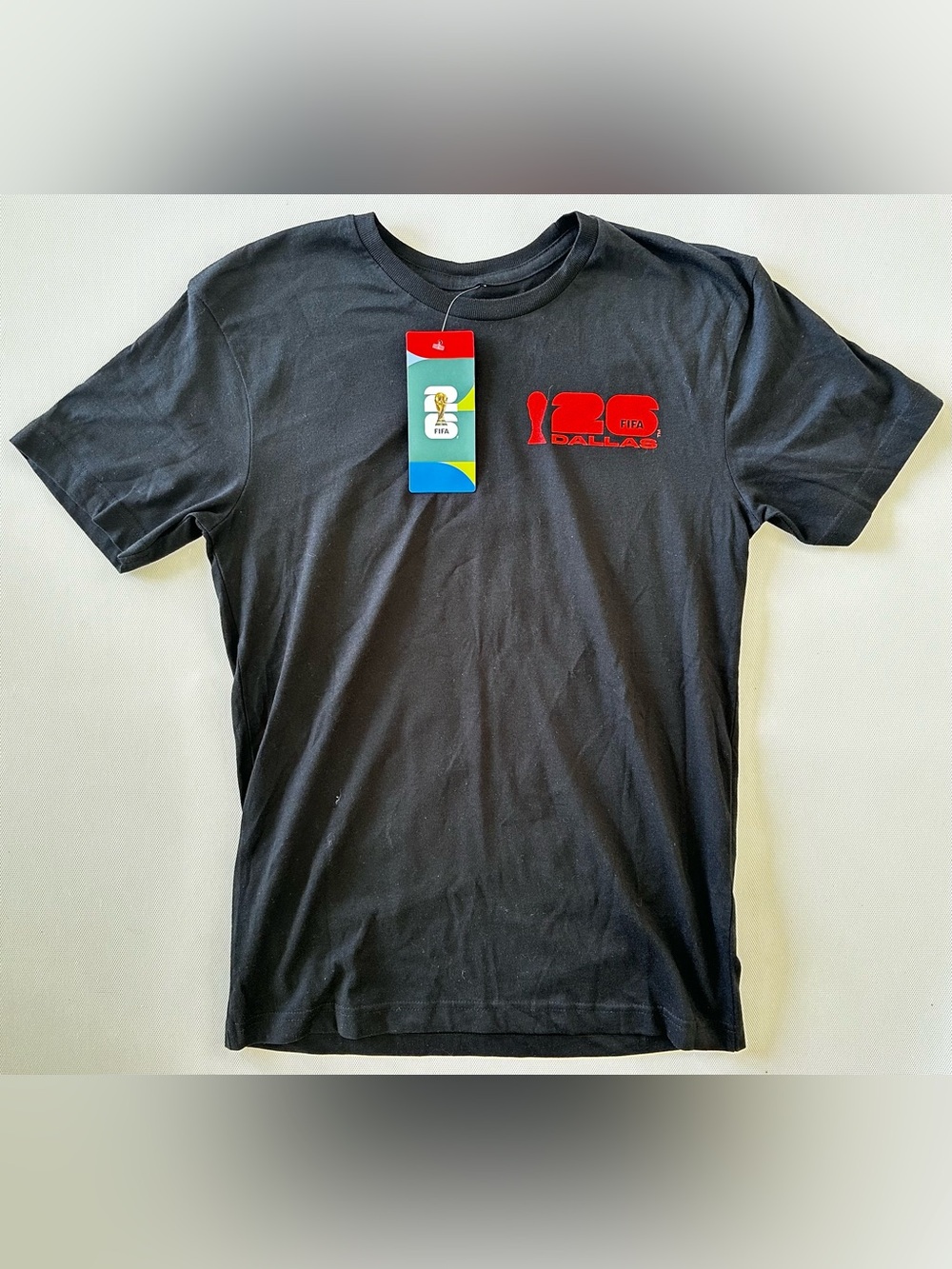 NWT FIFA World Cup 2026 Dallas Double Sided Promo Graphic T Shirt Men’s S Black